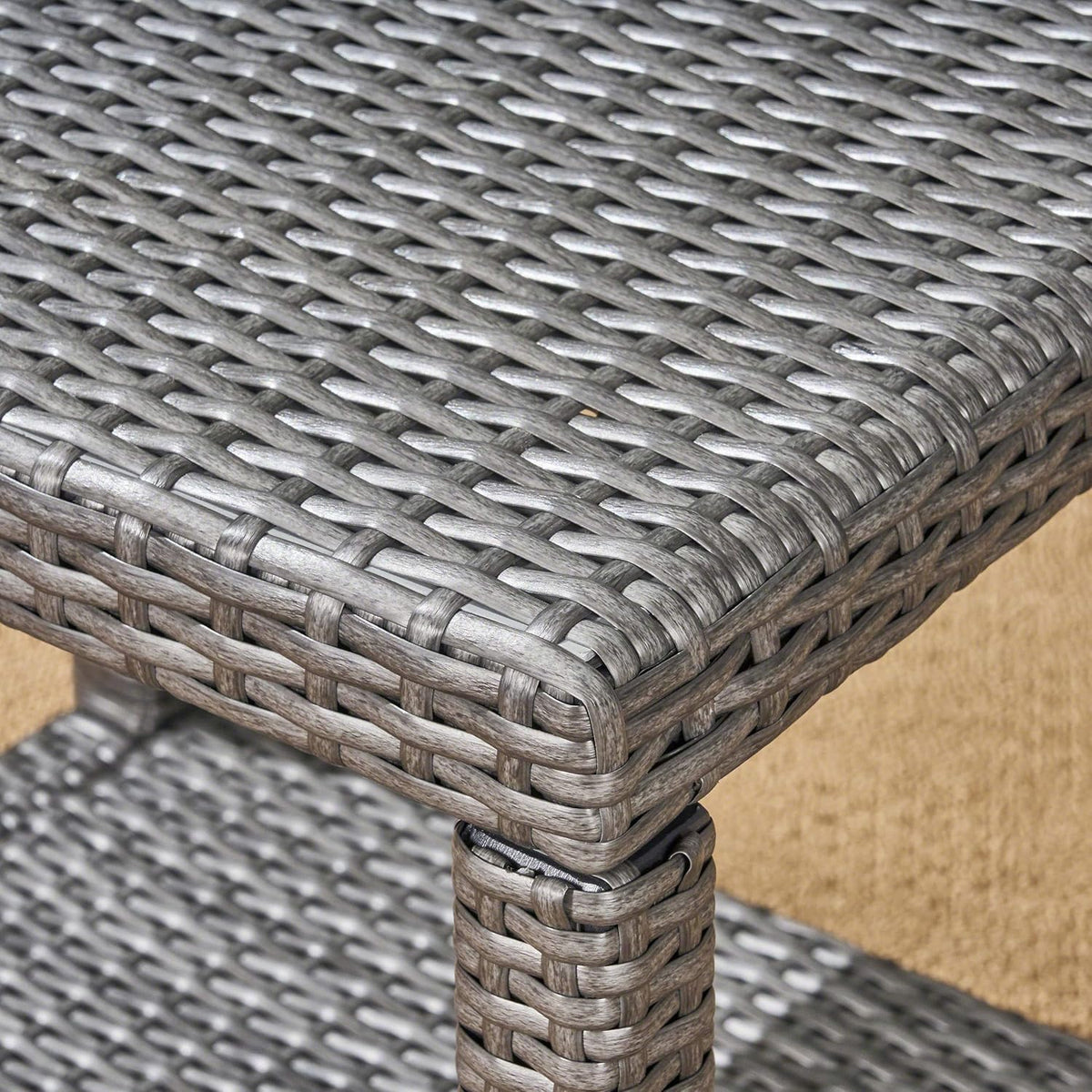 Grey Outdoor Wicker Accent Table E23138