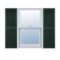 Vinyl Cathedral Top Open Louver Shutters M598