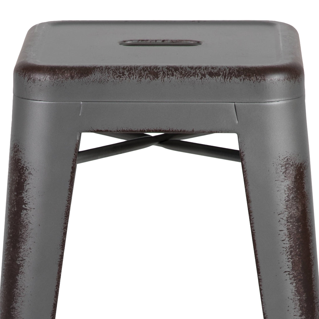 Orange Counter Height Stool Set of 4 K712467