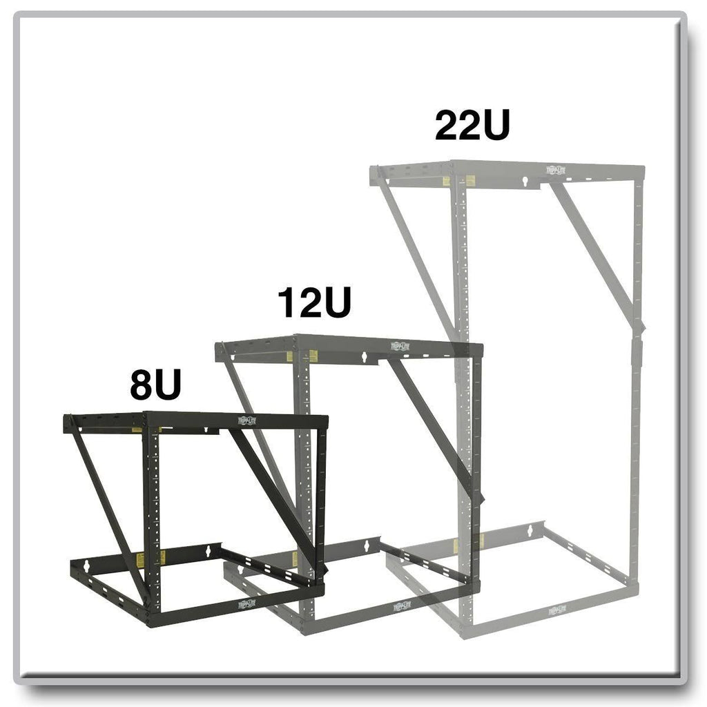 8U 12U 22U 2 Post Open Frame Rack Server Cabinet H39237