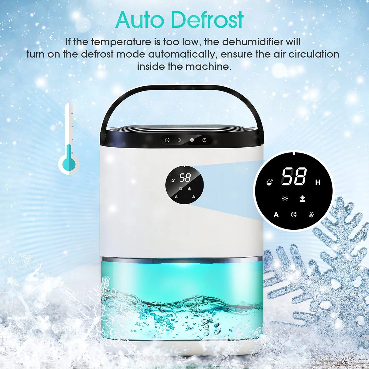 78oz 2300ml Portable Ultra Quiet Dehumidifier W408