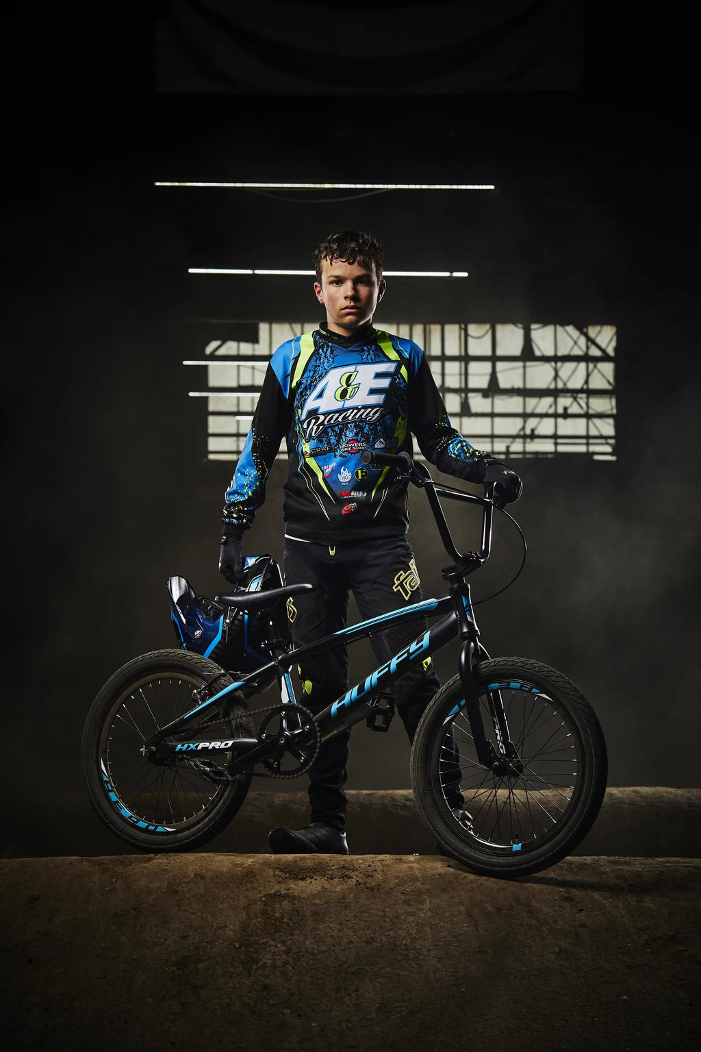 20-inch BMX Bike Black with Teal Aluminum Frame Z6549