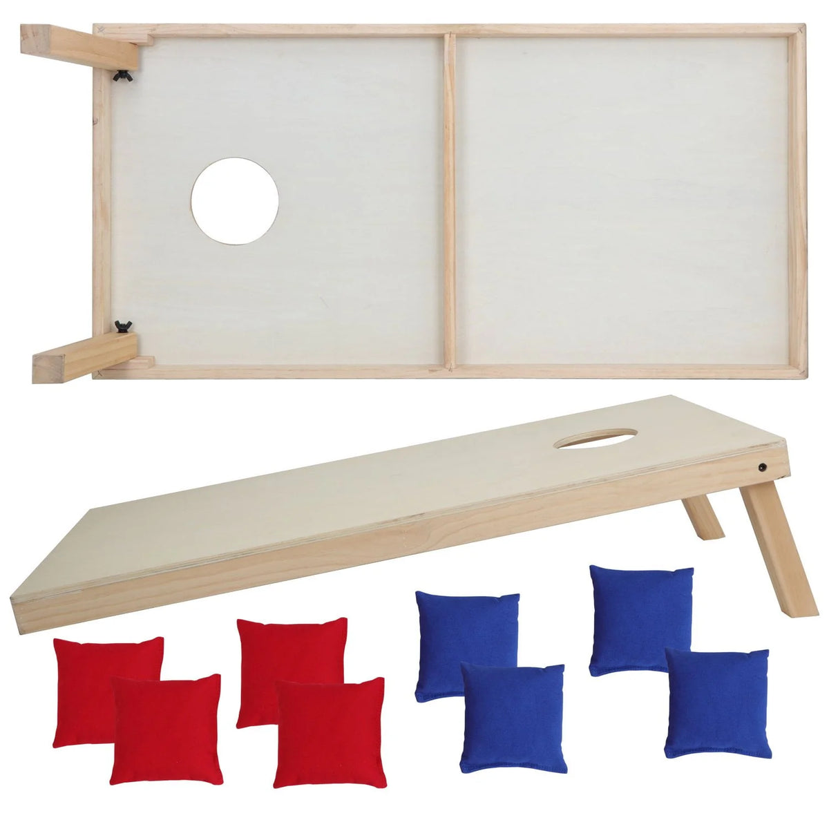 3ft X 2 ft Solid Wood Cornhole Bean Bag Toss Game Set with Carrying Case X154355