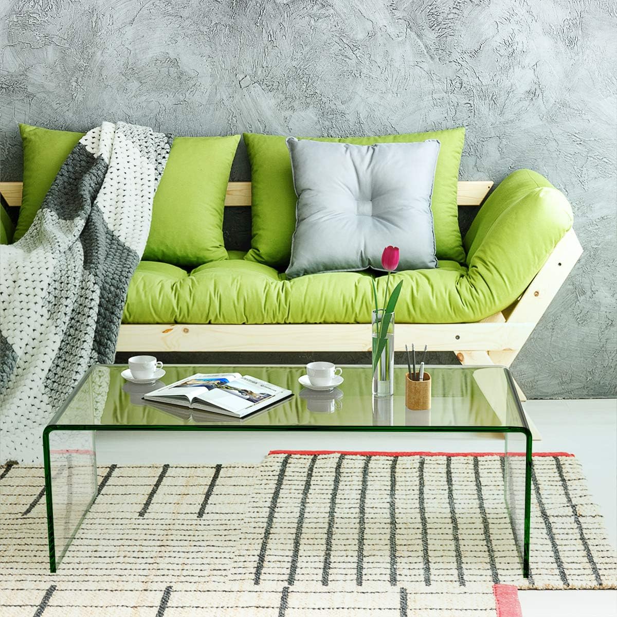 Glass Coffee Table with Tempered Glass K891802