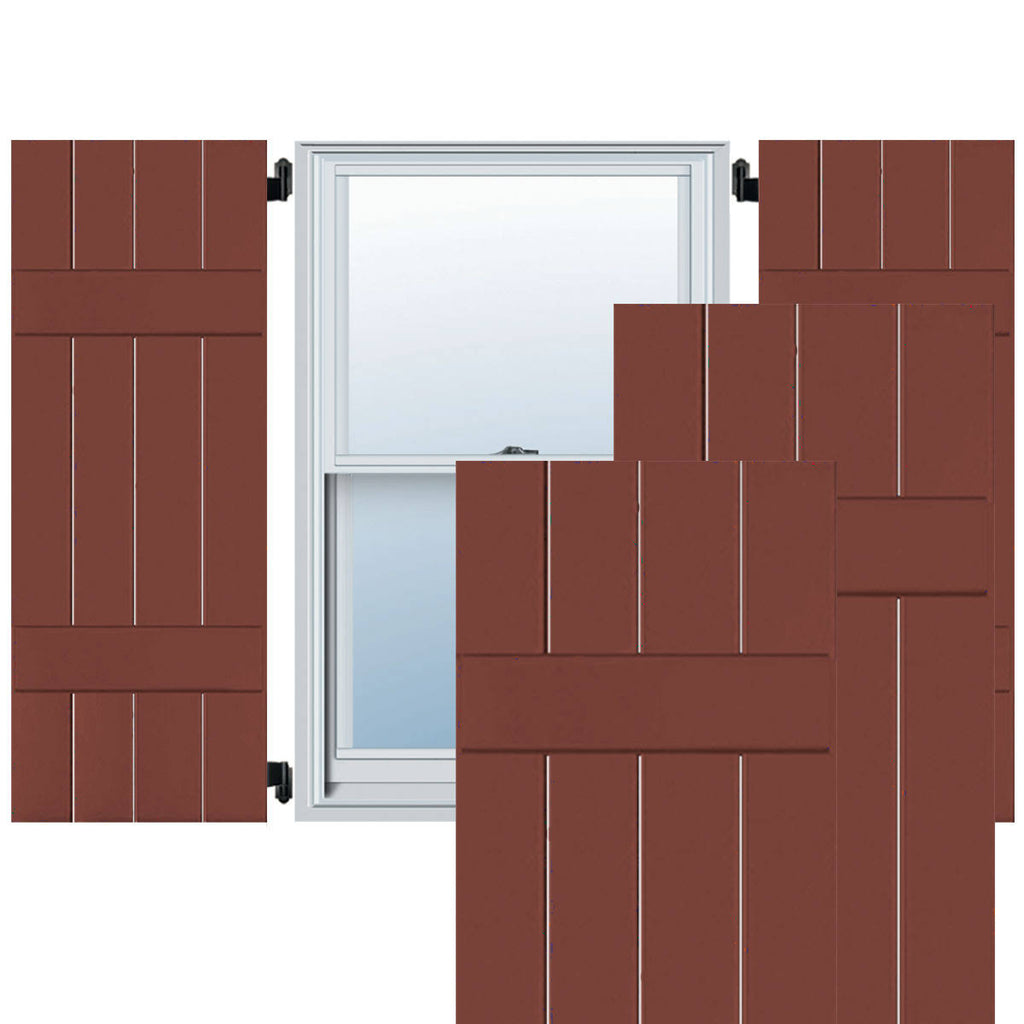 15 x 22 x 60 Western Red Cedar Board-n-Batten Shutters (Per Pair) X1419