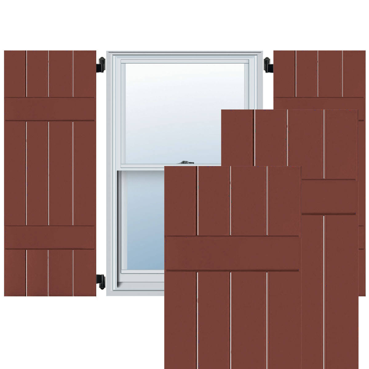15 x 22 x 60 Western Red Cedar Board-n-Batten Shutters (Per Pair) X1419