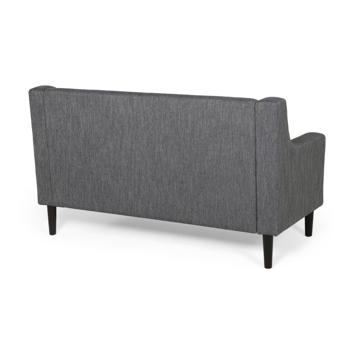 Charcoal Dark Brown Fabric Loveseat C2798