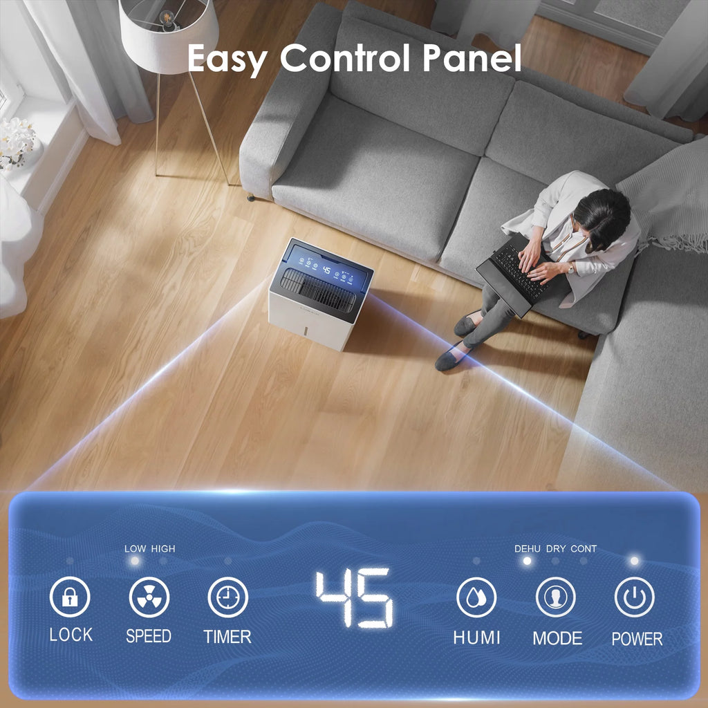 50 Pints Dehumidifier with Auto Defrost and 24H Timer Q486