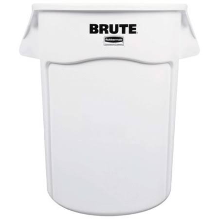 44 Gallon White Trash Can B3058