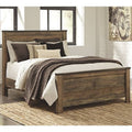 Queen Panel Bed in Brown E104