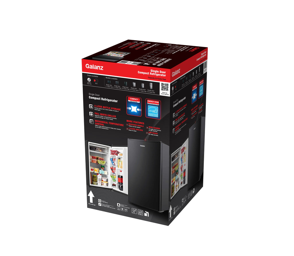 3.3 Cu ft Black Mini Fridge V998