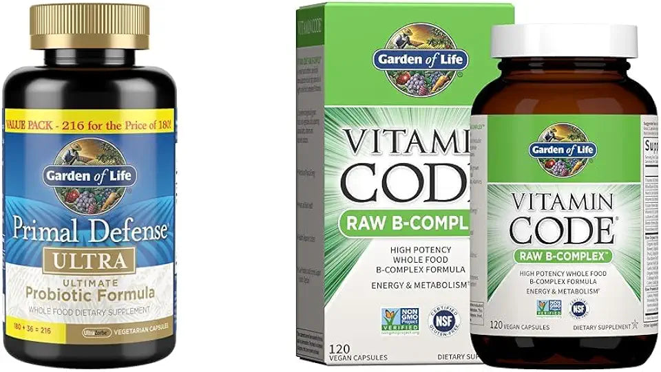 216 Capsules Probiotic & 120 Vegan Capsules B Complex V3811