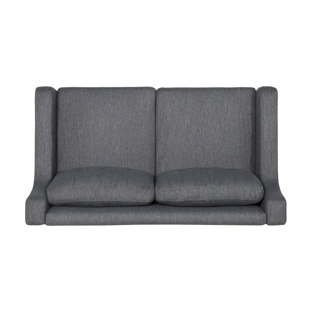 Charcoal Dark Brown Fabric Loveseat C2798