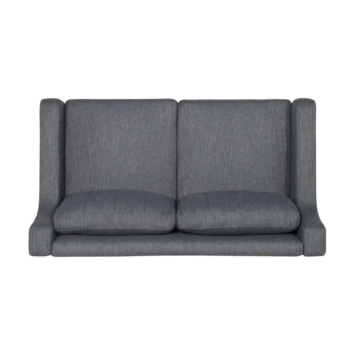 Charcoal Dark Brown Fabric Loveseat C2798