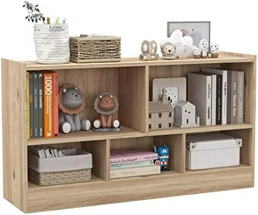 2-Tier 5 Cube Wooden Bookcase U804