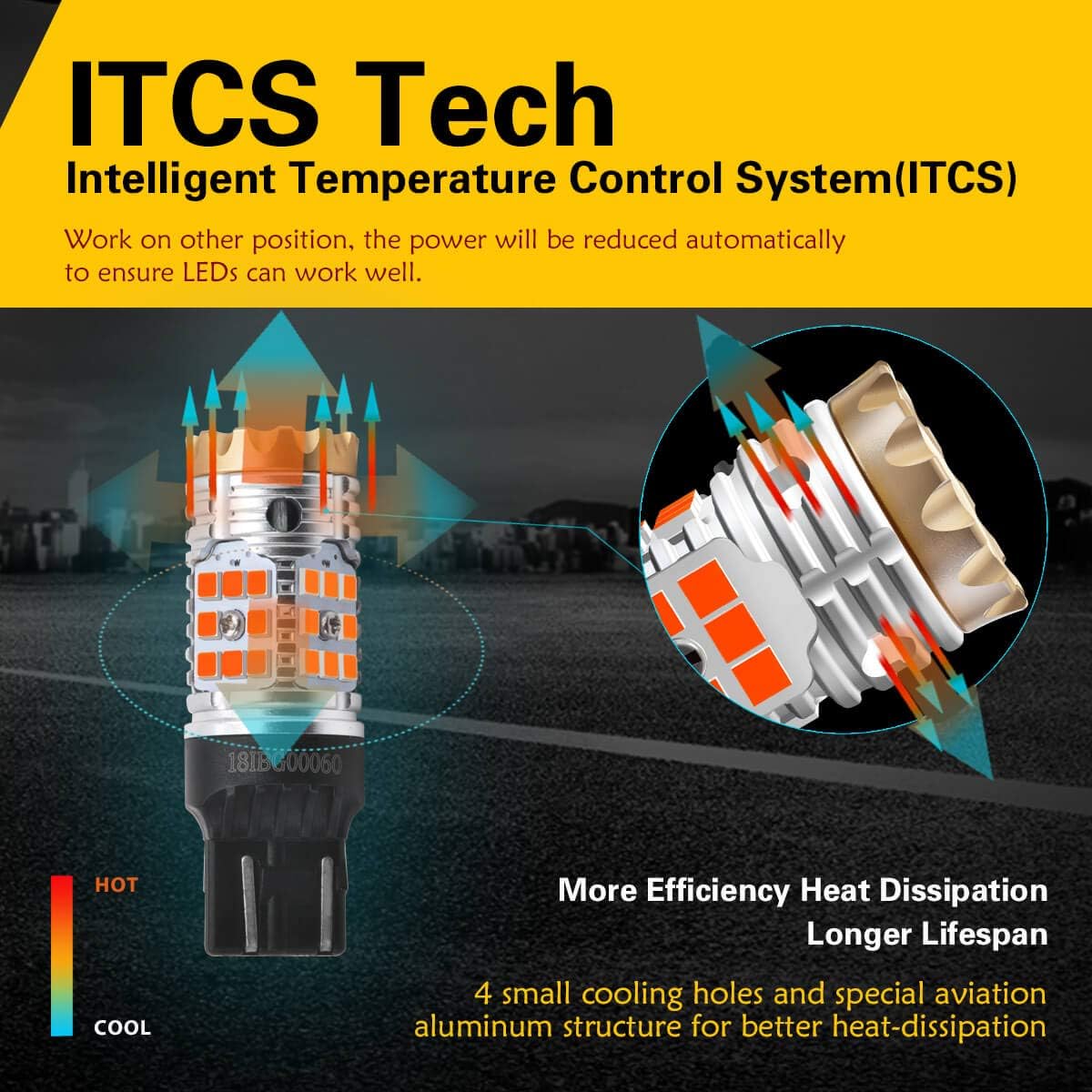 Amber LED Turn Signal Light Bulb (Pack of 2) T2849