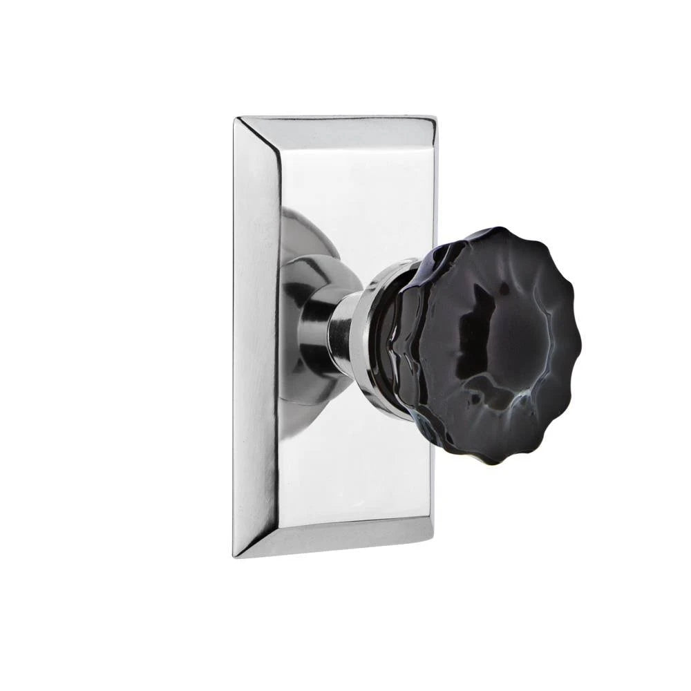 Bright Chrome Crystal Glass Door Knob N140