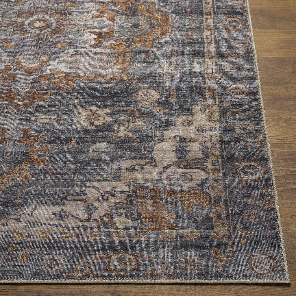 Machine Washable Area Rug Beige Brown Gray 8'10" x 12' W49508
