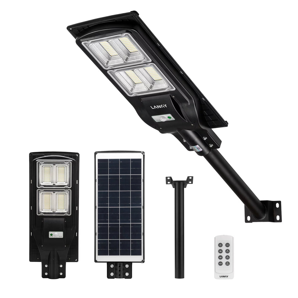 120W Solar Street Lights 12000 Lumens 18000mAH Battery 240LED Chips Waterproof K6698