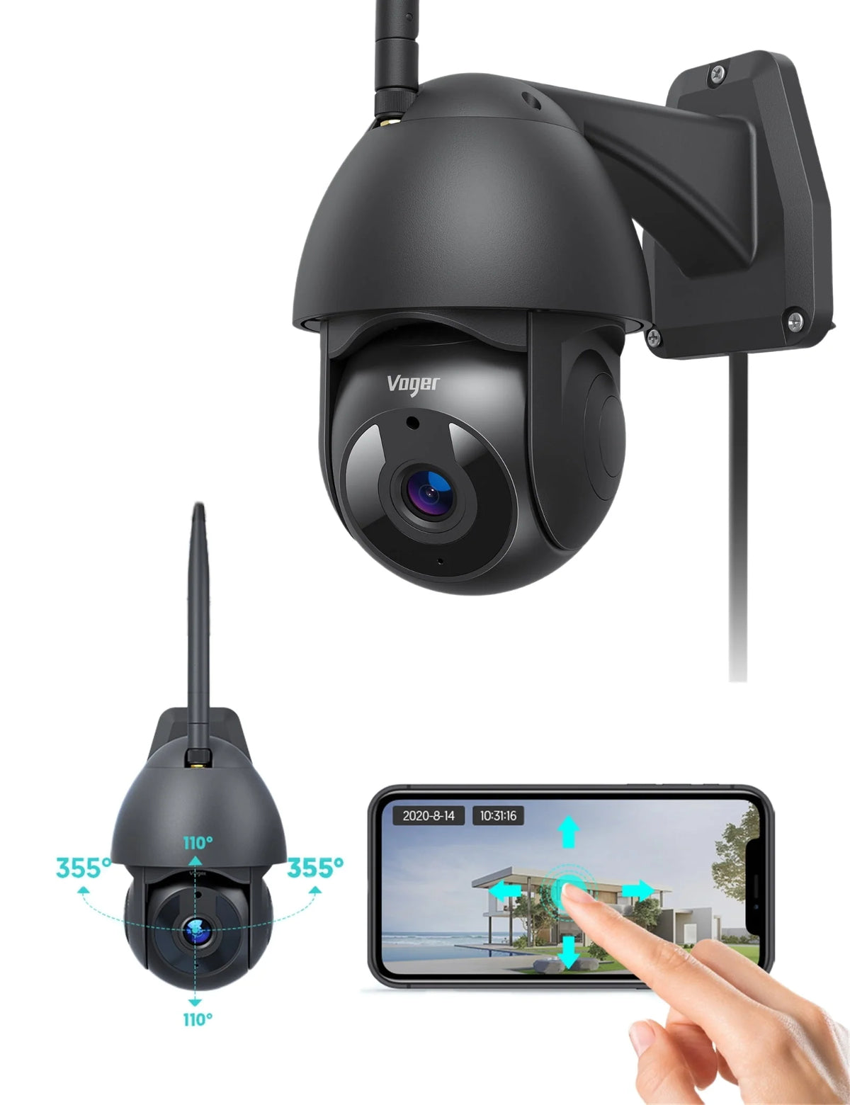 1080P IP66 Weatherproof Outdoor Security Camera M485