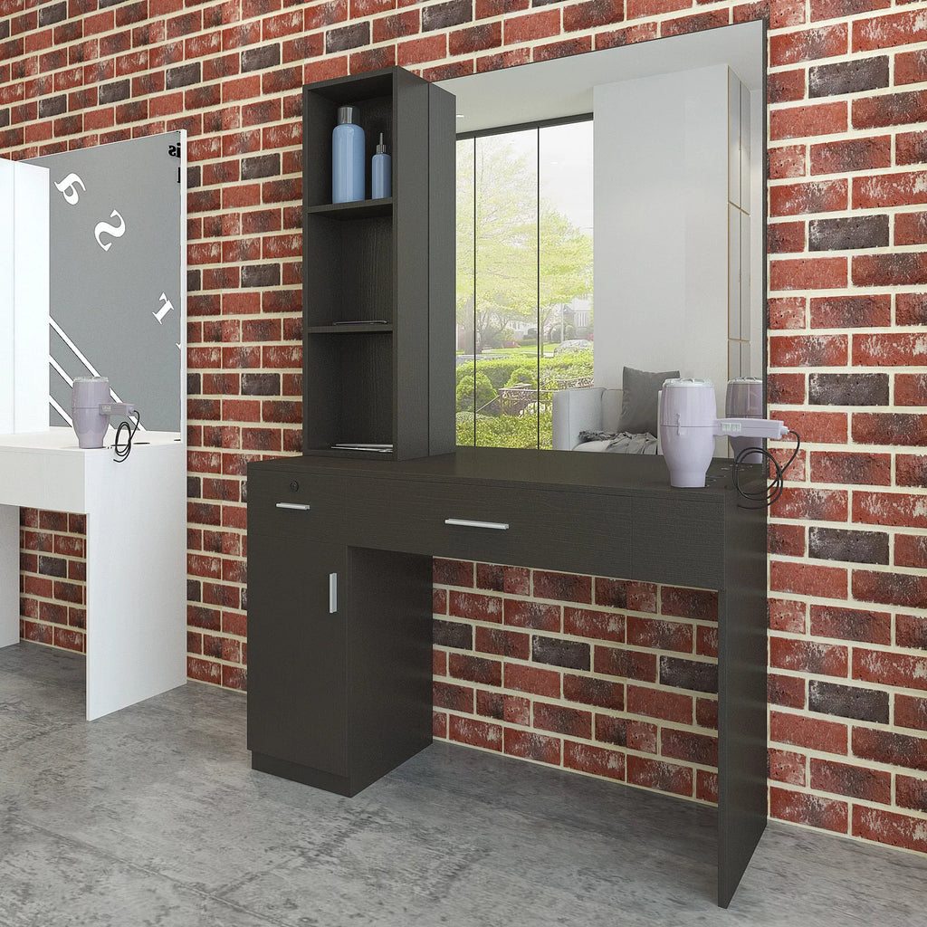 Wall Mount Salon Barber Station with Mirror G139149