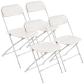 4 Pack Folding Plastic Chairs with Metal Frame L2812