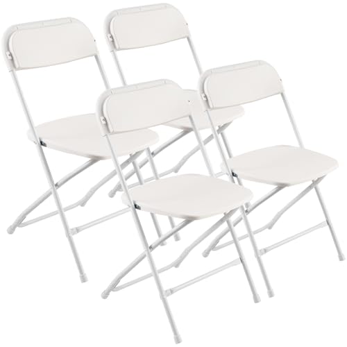 4 Pack Folding Plastic Chairs with Metal Frame L2812