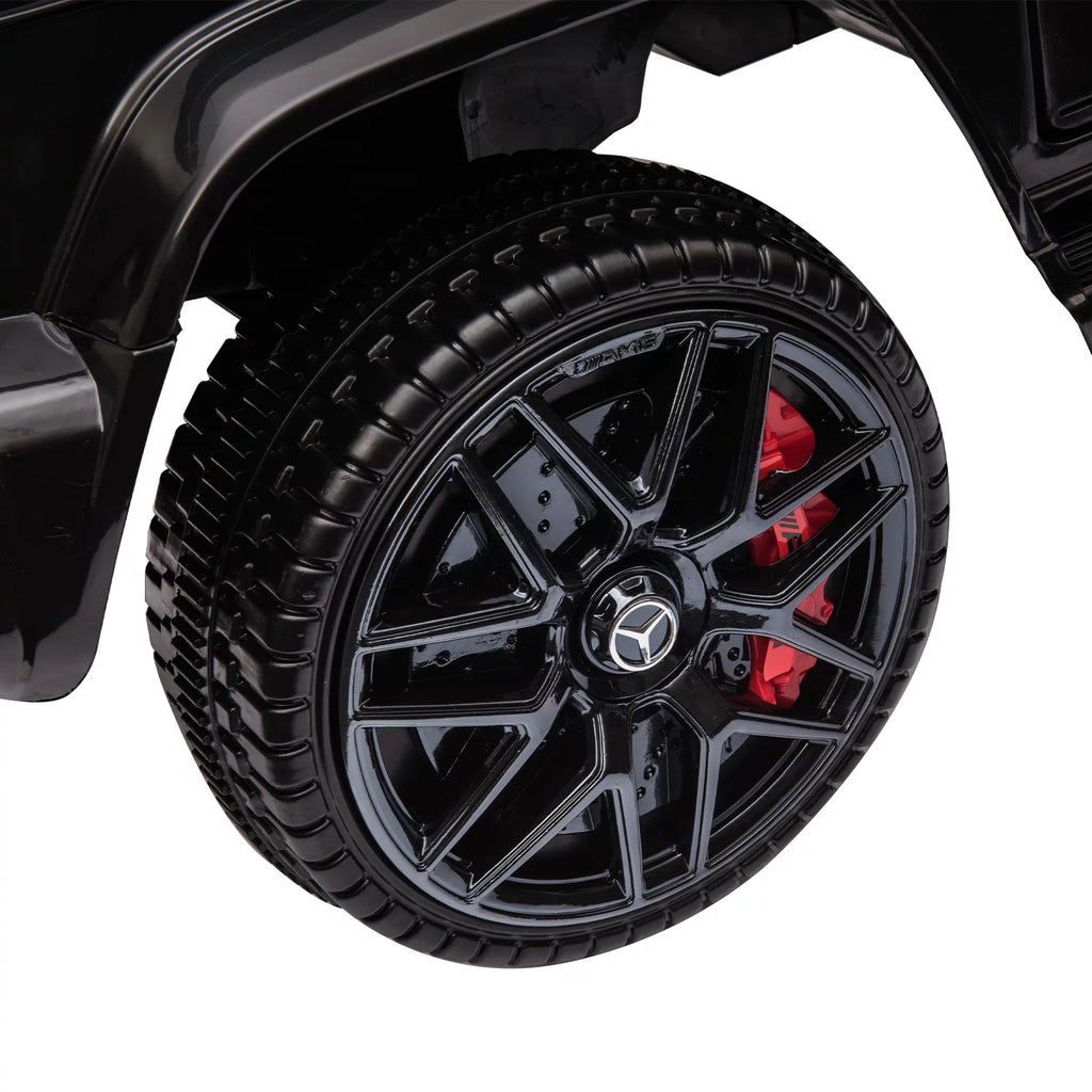 12V Battery Powered Ride On Car with Remote LED Lights Black K6275