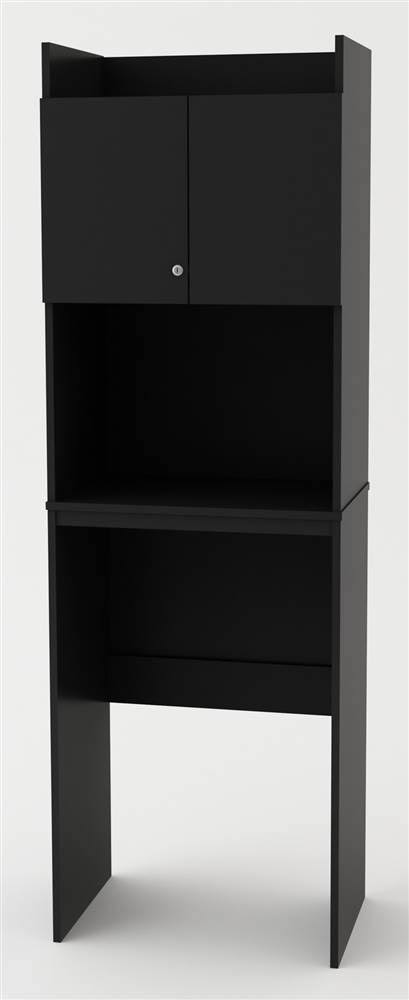 Black Over The Refrigerator Storage Cabinet M9894
