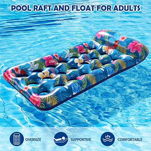 Inflatable Oversized Pool Float Lounger with Headrest E8963