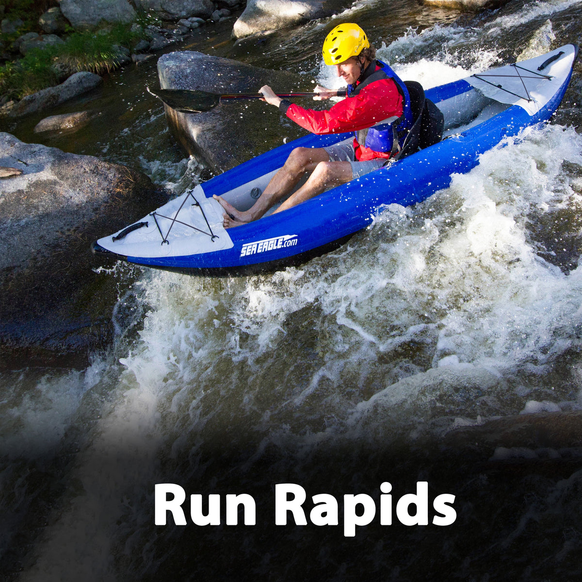 Inflatable Kayak with Paddle, Seat, SUP Pump W90291