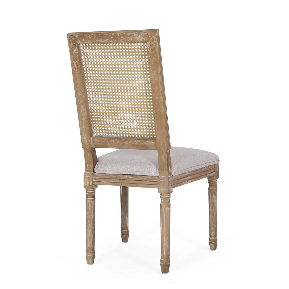 Light Gray Natural Wood Dining Chair Set of 2 J396220