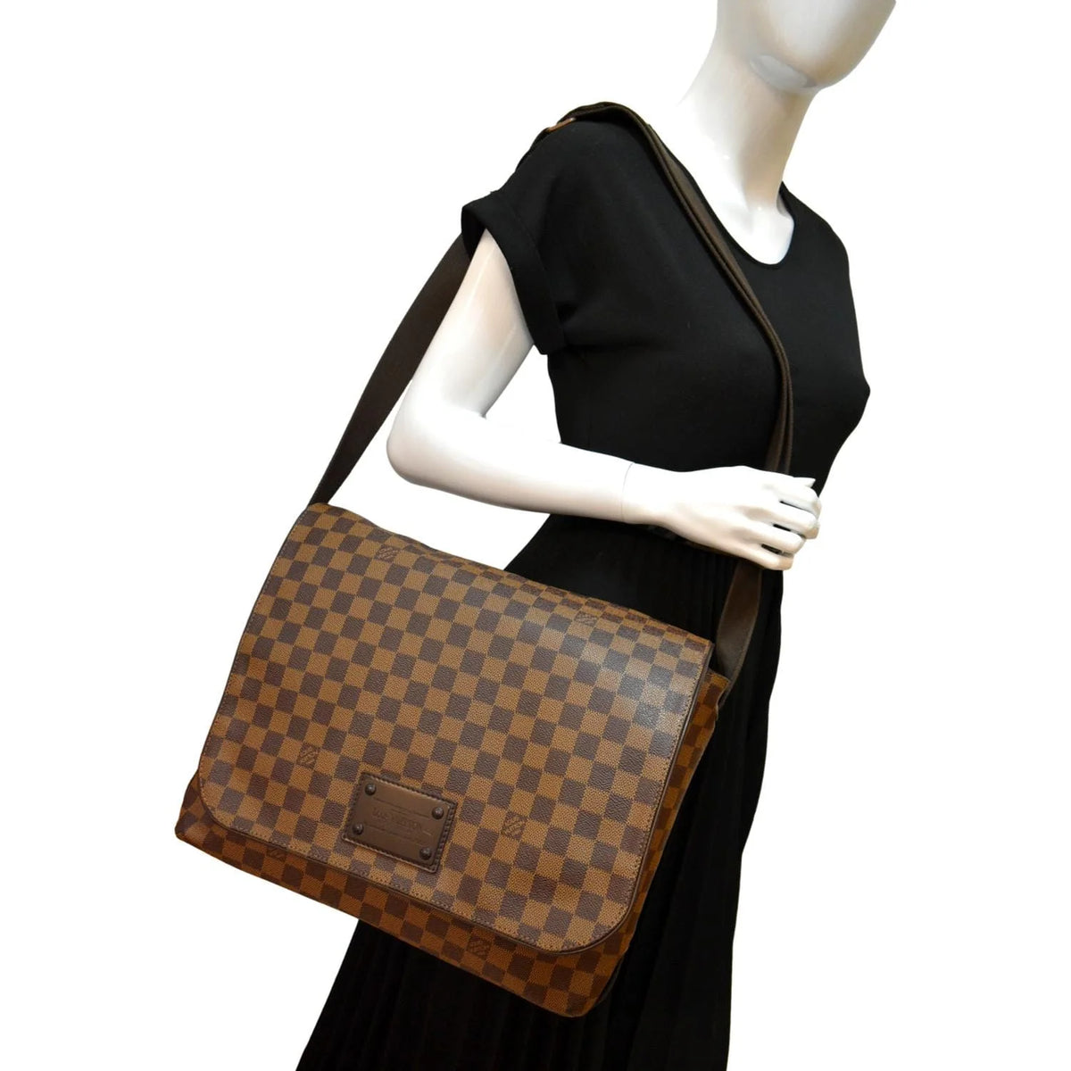 Pre-owned Brown Damier Ebene Shoulder Bag C3275