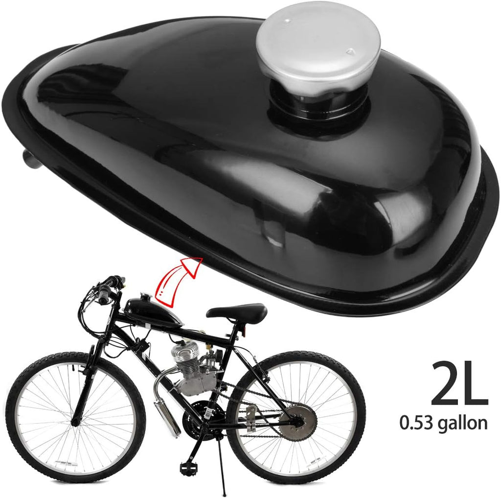 2L Metal Fuel Gas Tank with Cap for Motorized Bicycle Engine Q1772