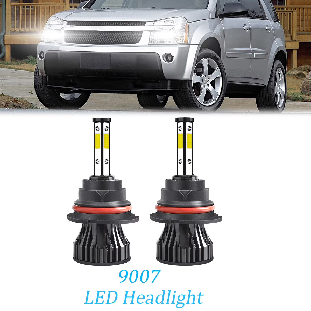2X 9007 LED Headlight Bulbs Kit F72074