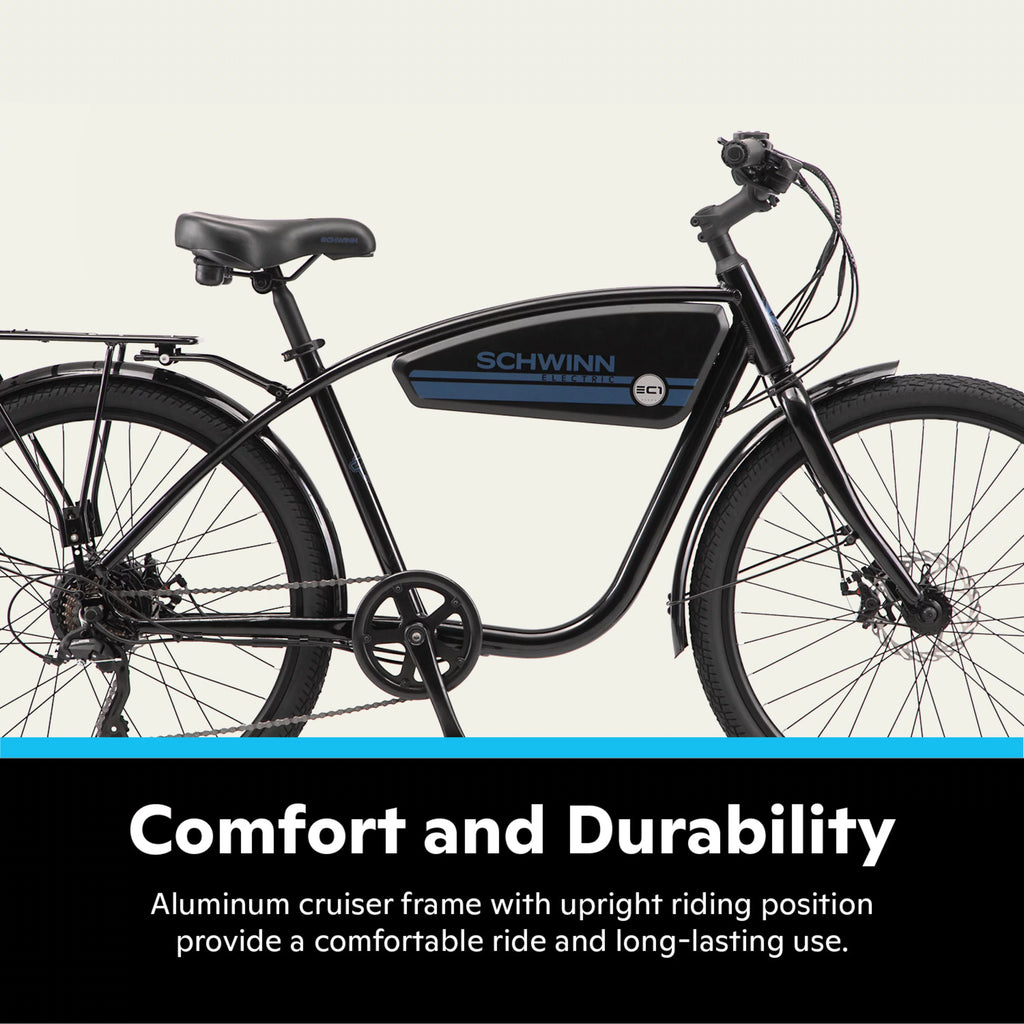 26-in. Black Cruiser Electric Bike E502