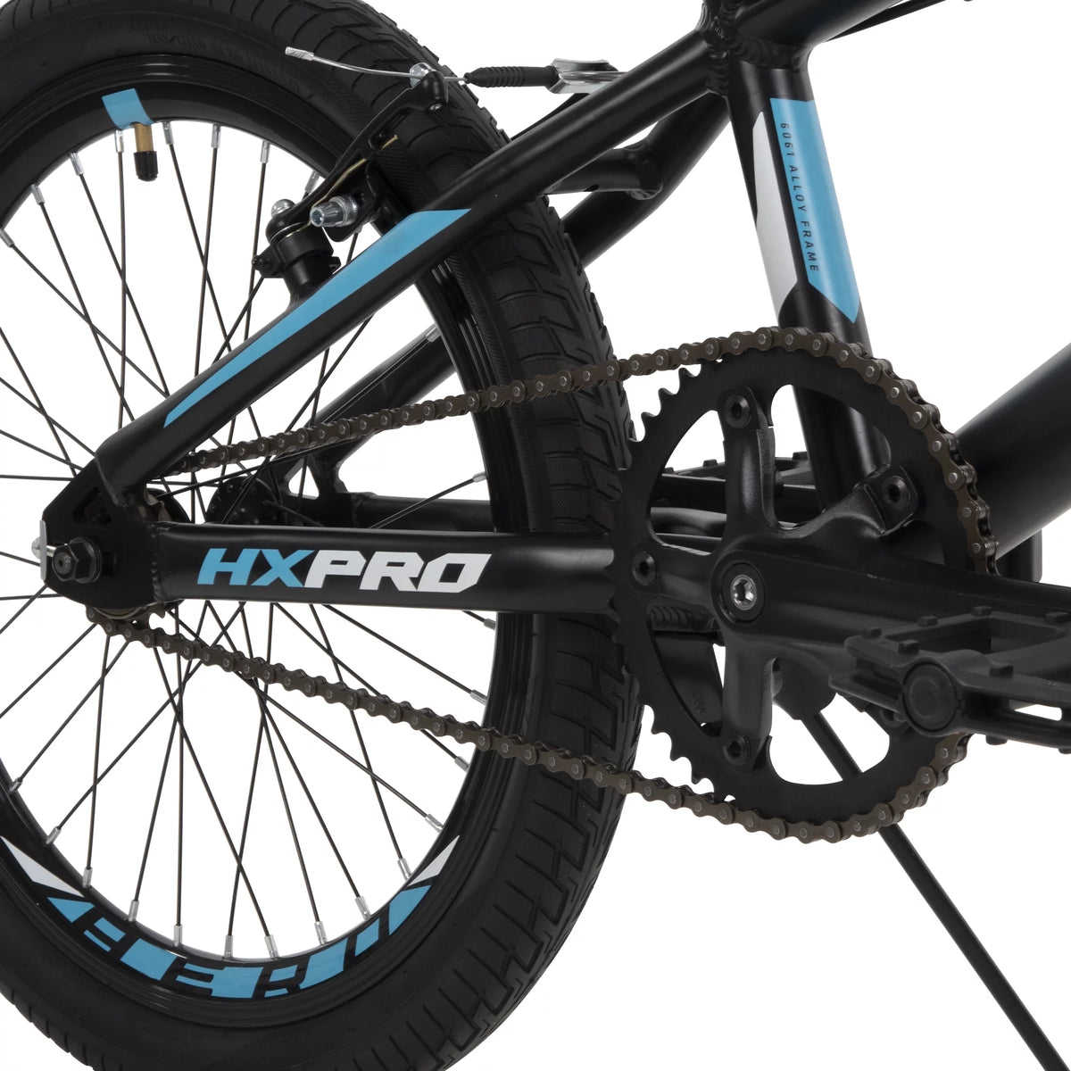20-inch BMX Bike Black with Teal Aluminum Frame Z6549