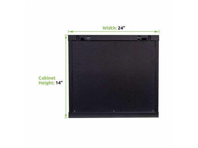 6U Wallmount Cabinet Enclosure 19-inch Server Network Rack with Locking Glass Door Black I697324