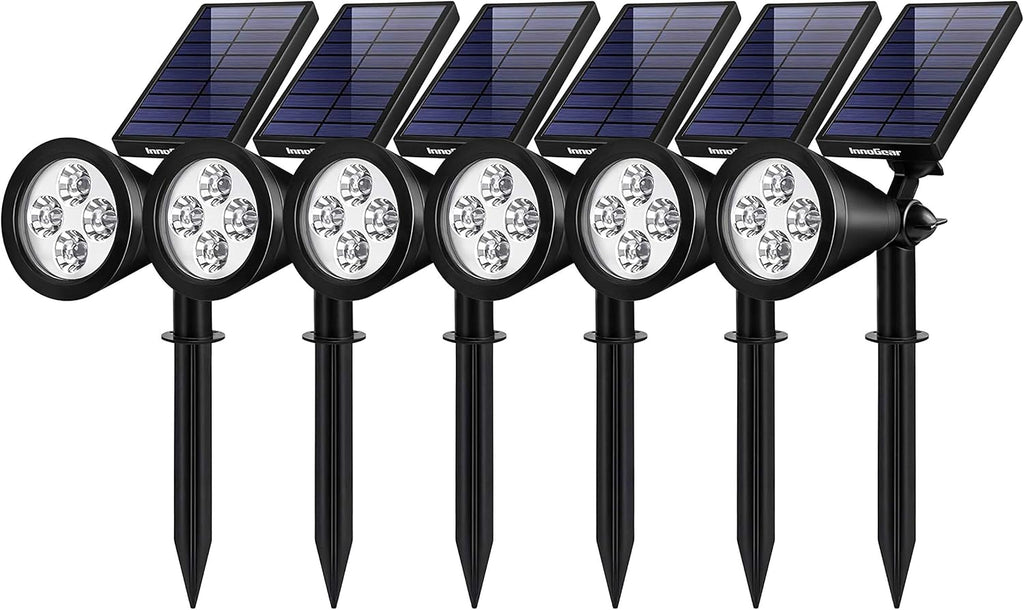 Pack of 6 Warm Waterproof Solar Powered Landscape Spotlights X367