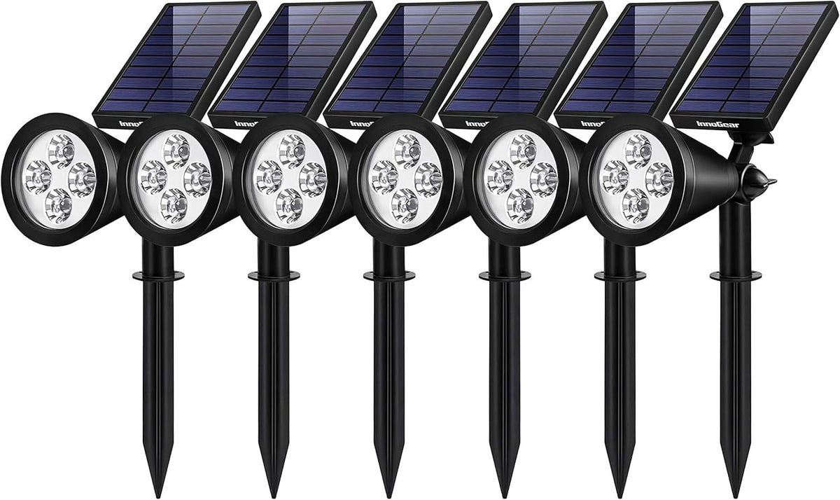 Pack of 6 Warm Waterproof Solar Powered Landscape Spotlights X367