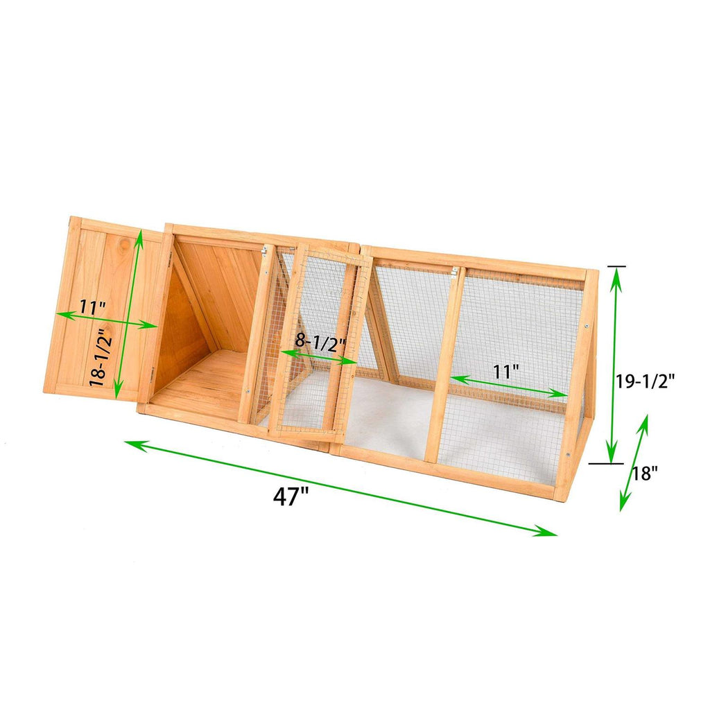 Wooden A-Frame Rabbit Hutch Chicken Coop X49671