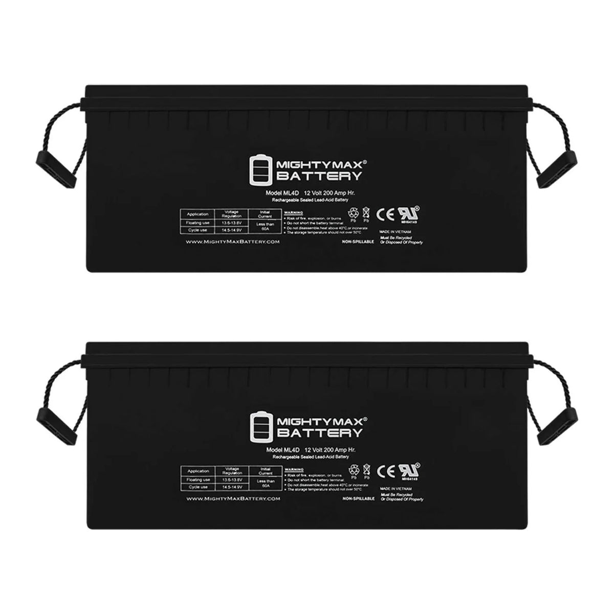 12v 200ah Deep Cycle Battery 2 Pack J46093