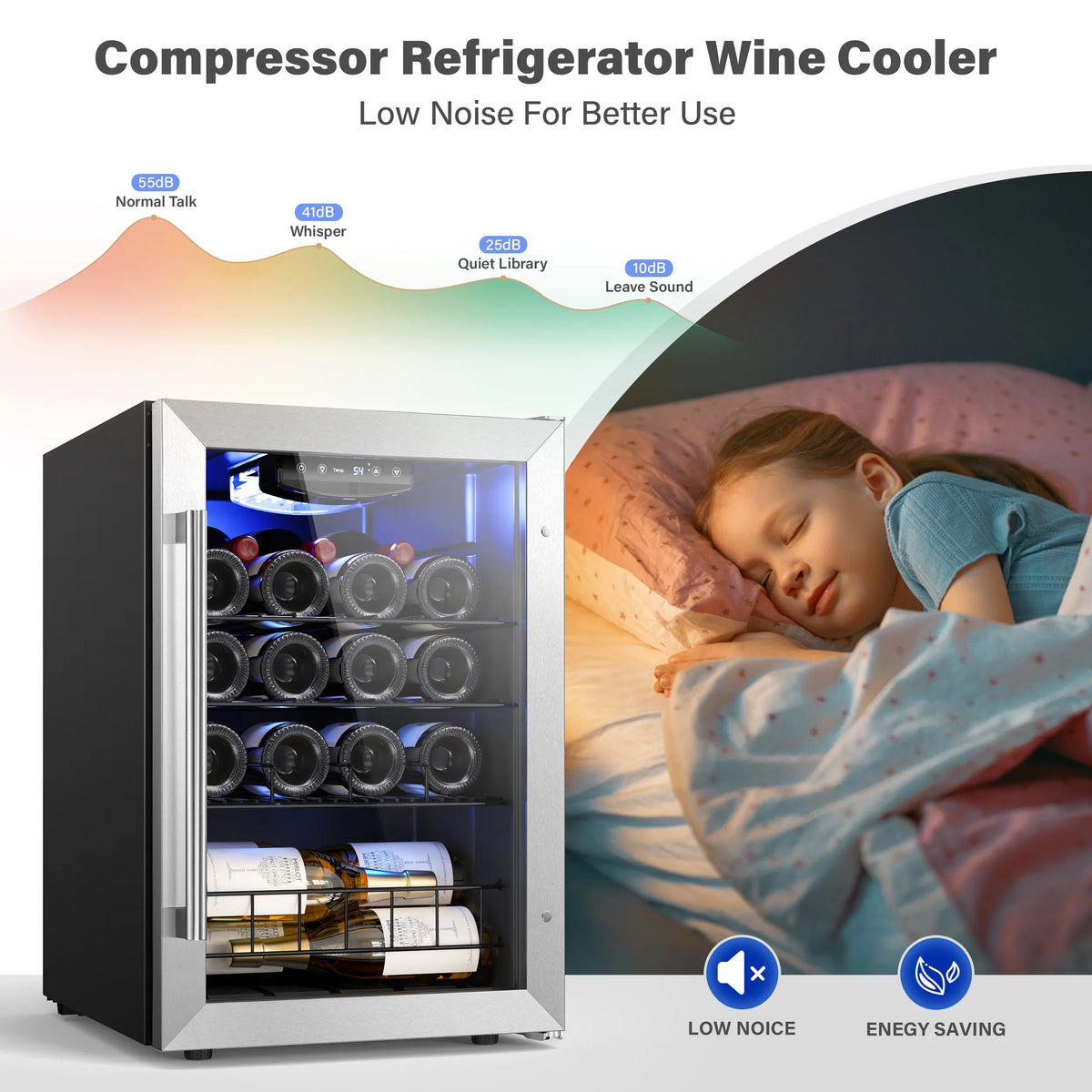 20 Bottle Freestanding Compact Wine Cooler Refrigerator X40542
