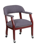 Gray Fabric Conference Chair with Casters F716