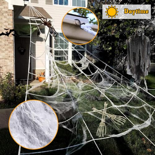 16.4Ft 220 LED Lighted Spider Web Lights with 8 Modes Waterproof Timer R405