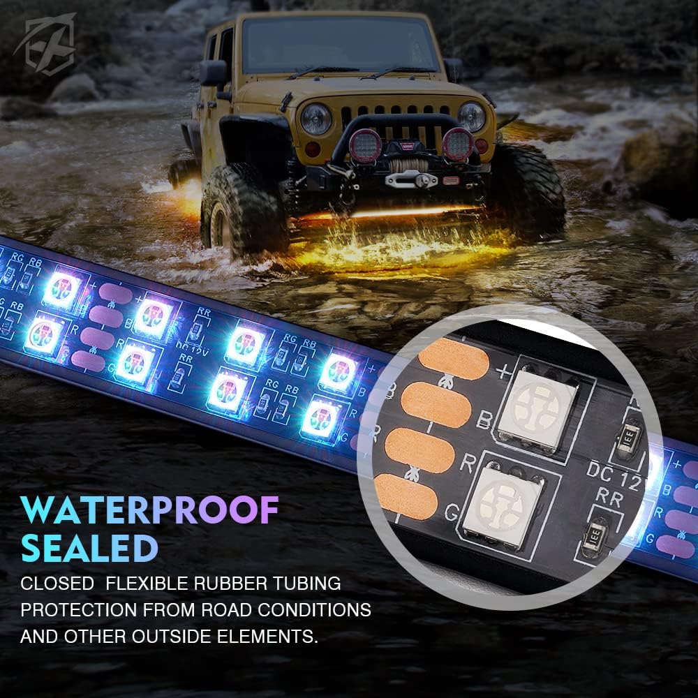 RGB LED Car Underglow Light Kit, 4 PCS, Pack of 2 M3302