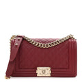 Quilted Medium Flap Burgundy P963710