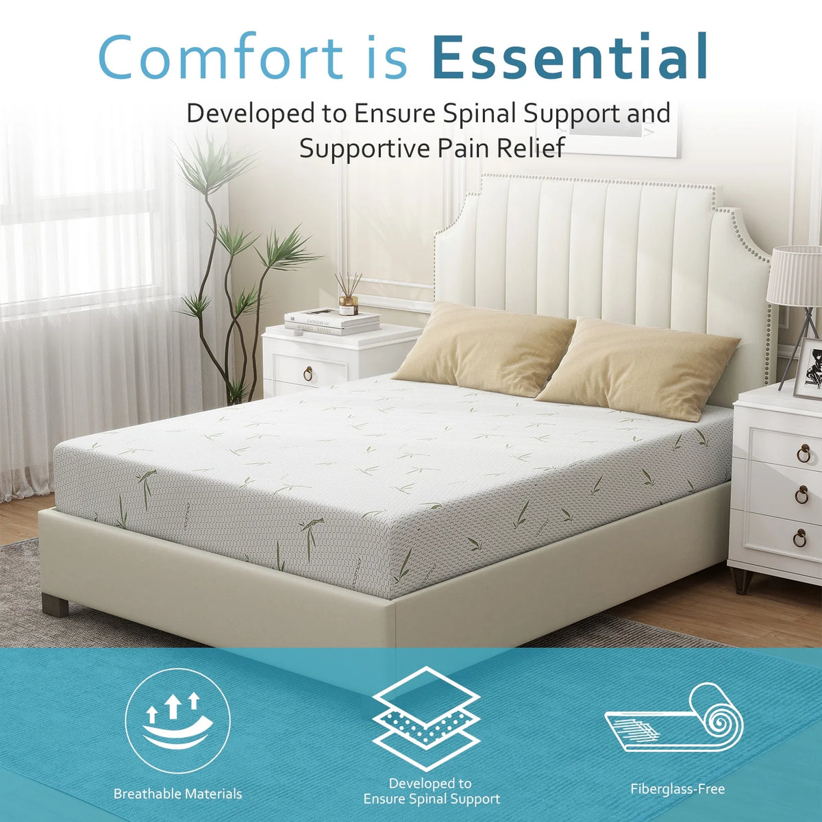 6 inch Gel Memory Foam Twin Mattress V529