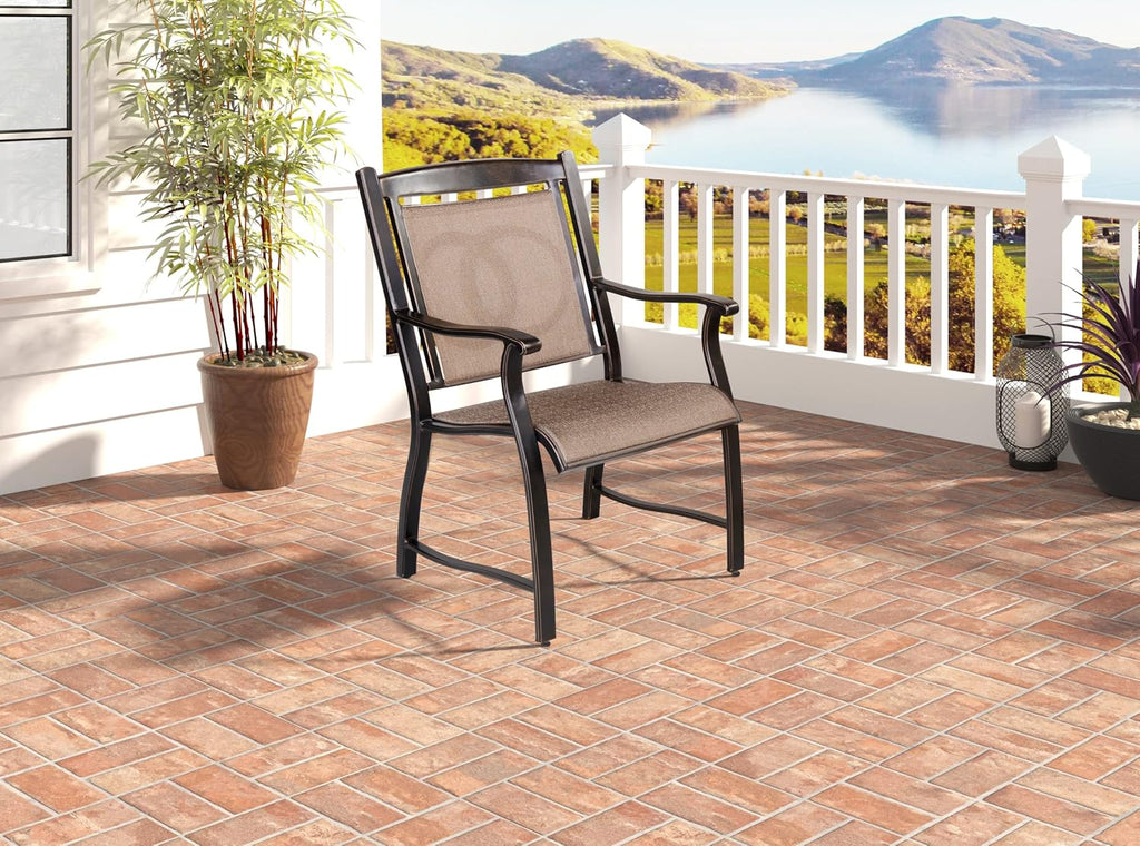 Cast Aluminum Outdoor Dining Chairs Set of 4 I3843