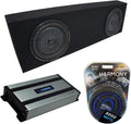 Dual 12 Black Sub Box Enclosure & Amp Q820282